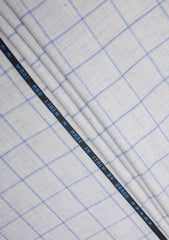Drago Lanificio Beilla Suiting Wool & Linen Fabric - Blue