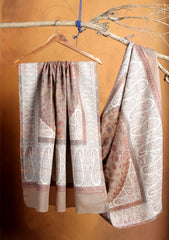 Pashmina Zari Jamawar Shawl D#82 - Skin