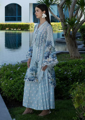 Lawn - Elaf Premium - Santorini Prints 26 - EPN#01A - OCEAN PETALS