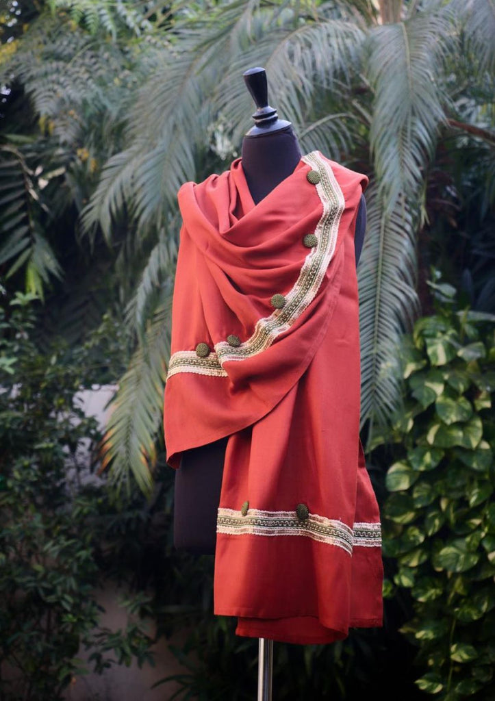 新品 salsation サルセーションShawl Rust Shawl with Opening – Salsation Limited