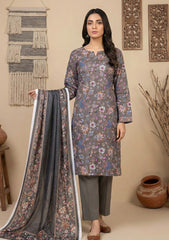 Winter - Rubaaiyat - D Prints - Marina 26 - Wool Shawl - RPM#01 - M Grey