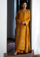 Winter - Neeshay - Reverie Karandi Unstitched 26 - MELLOWGOLD