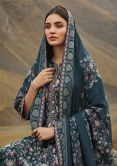 Winter - Riwaj - Printed Marina - 3 Pcs - Wool Shawl 25 - D#84