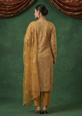 Formals - Riwaj - Fancy Net - 2 Pcs Suit - CND#1208 - Mustard