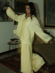Pret - Moven - Bellflower and Palazzo Co-Ord Set - Butter Yellow