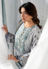 Winter - Meerak - Embroidered Linen 25 - Sky Blossom
