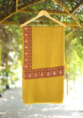 Pashmina Embroidered Shawl D - 168 - Mustard