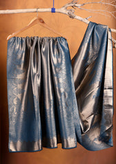 Silk Zari Jamawar Shawl D#49 - Zink