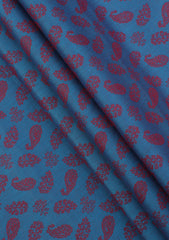Elite Men Thai Fine Selvage Cotton & Jacquard Fabric - F Maroon