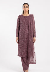 Formals - Riwaj - Fancy Net - 2 Pcs Suit - CND#1208 - Deep Plum