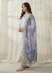 Lawn - Rubaaiyat - Chikankari 26 - Organza Dupatta - D#01 - W Purple