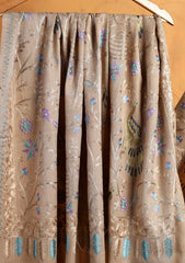 Pashmina Ari Work Jaaldar Shawl D#47 - Skin