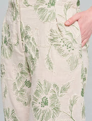 Pret - Moven - Wide-Leg Trousers with Floral Embroidery and Sequin Details - Skin