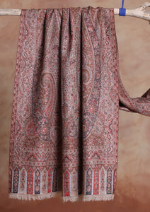 Pashmina Jamawar Scarf D#102 - Skin