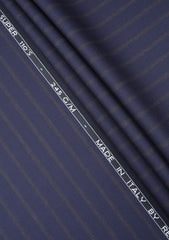 Reda Contemporary Classic Super 110's Wool Fabric - Blue