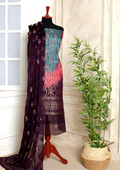 Formals - Fancy Closet - 2 pcs Suit - Chiffon Jamawar D#82 Pink Purple