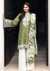 Winter - Cross Stitch - Linen Unstitched 25 - LIN#102 - MOSS REVERIE