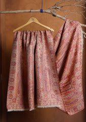 Pashmina Zari Jamawar Shawl D#21 - Peach