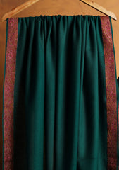 Pashmina Embroidered Border Shawl D#197 - D Green