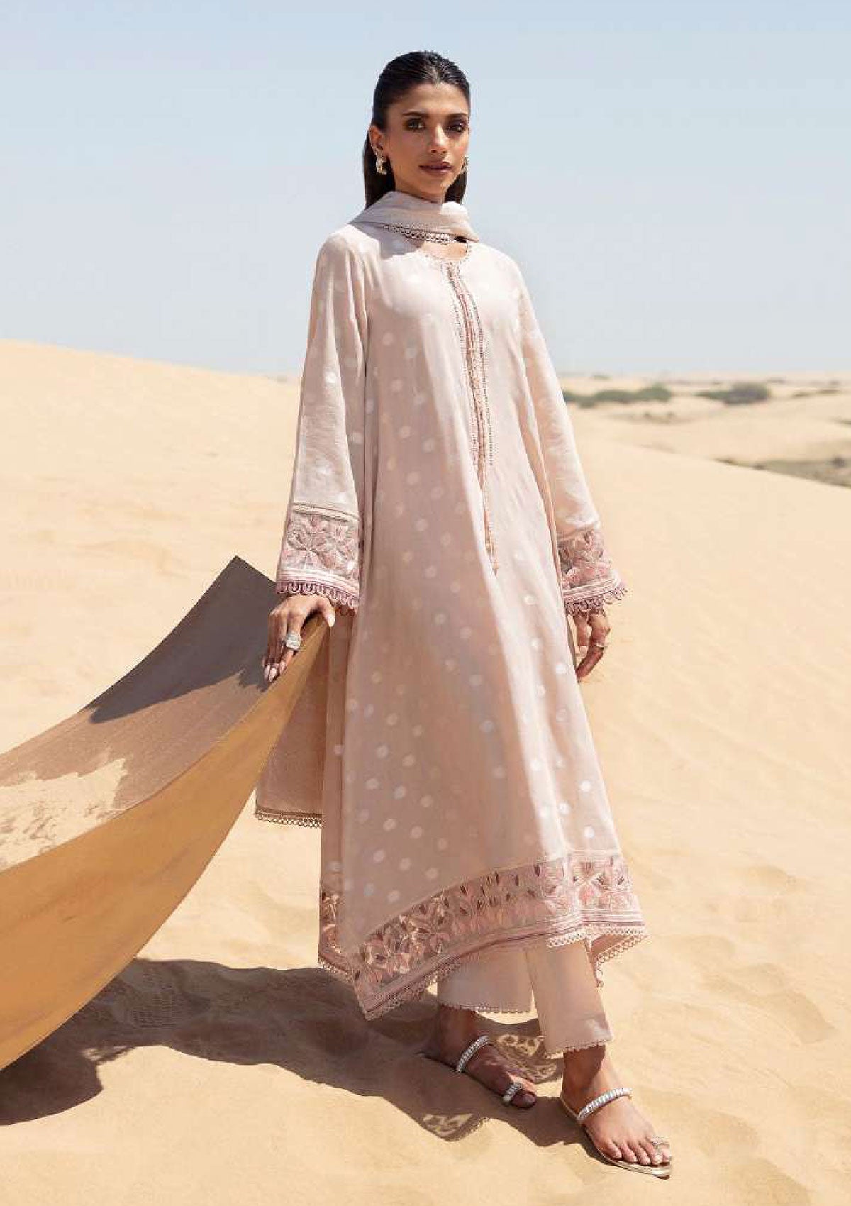 Lawn Collection - Cross Stitch - Eid Lawn 2 - SL24#01 - Dusty Rose