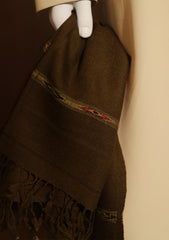 Men Shawls - Wool Shawls - D#227 - G Brown