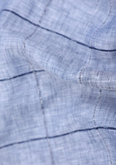 Italy Makh Albini Pure Linen Fabric - B Blue