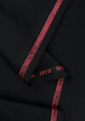 Elite Men TR Topical Red  Selvage Plain Wash & Wear - Black