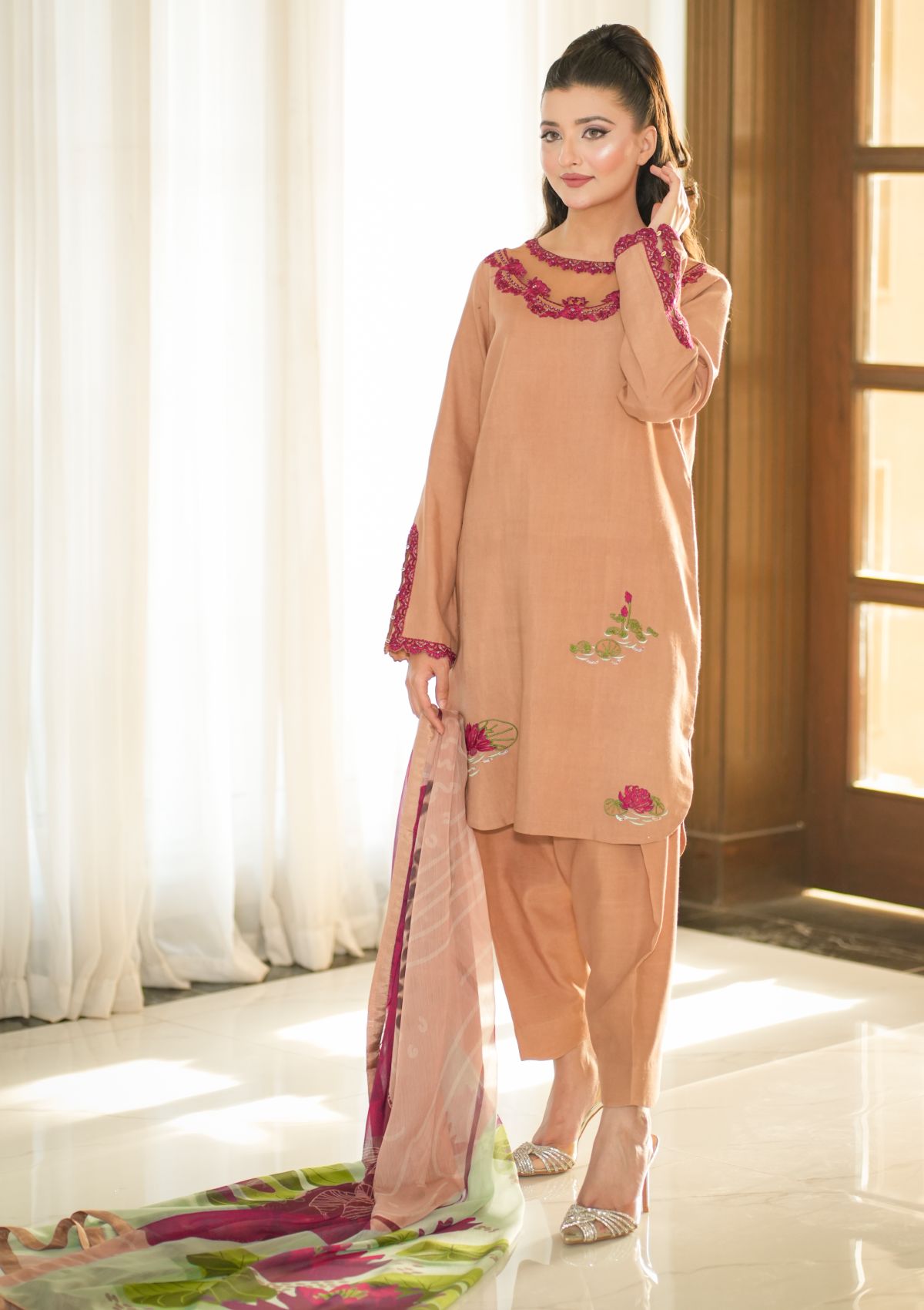 Pret Collection - Fozia Khalid - Silkspire - FKS#05 - AMBER (BEIGE)