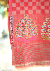 Pashmina Kaani Work Shawl D - 04 - Maroon