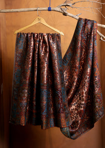 Pashmina Zari Jamawar Shawl D#221 - Maroon