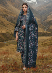 Winter - Riwaj - Printed Marina - 3 Pcs - Wool Shawl 25 - D#84