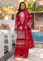 Lawn - Tessa - Luxury Lawn 25 - D#08 - Crimson Euphoria