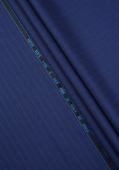 Drago Luxury Micron Super 160's Wool & Silk Fabric - R Blue