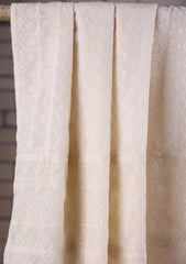 Embroidered Lawn Summer Shawl D#40 - Off White