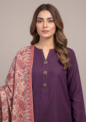 Winter - Riwaj - Pashmina Kani Jamawar 3 Pcs Suit - D#03 - Purple