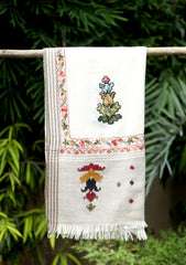 Pashmina Jamawer Shawl D - 11 - Off White