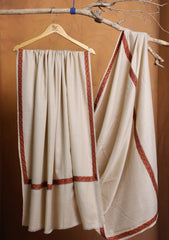 Pashmina Embroidered Border Shawl D#02 - Fawn