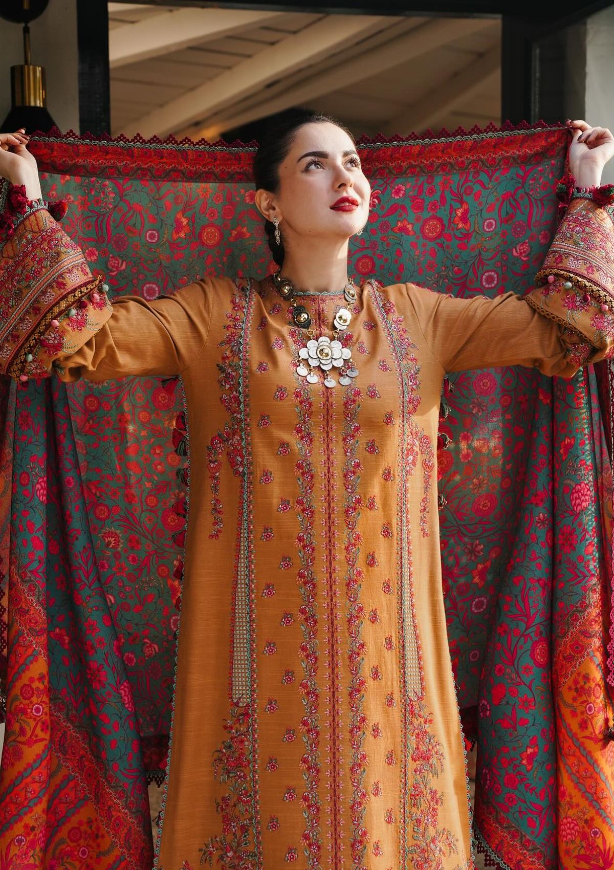 Winter Collection - Hussain Rehar - Winter Shawl 24 - Horain