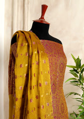 Formals - Fancy Closet - 2 pcs Suit - Chiffon Jamawar D#55 Golden