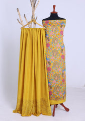 Formals - Riwaj - Embroidered Silk Suit - D#01 - Yellow
