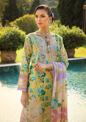 Lawn Collection - Elaf - Print Chikankari 24 - ECT-06B - Misty Serenade