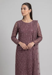 Formals - Riwaj - Fancy Net - 2 Pcs Suit - CND#1208 - Deep Plum