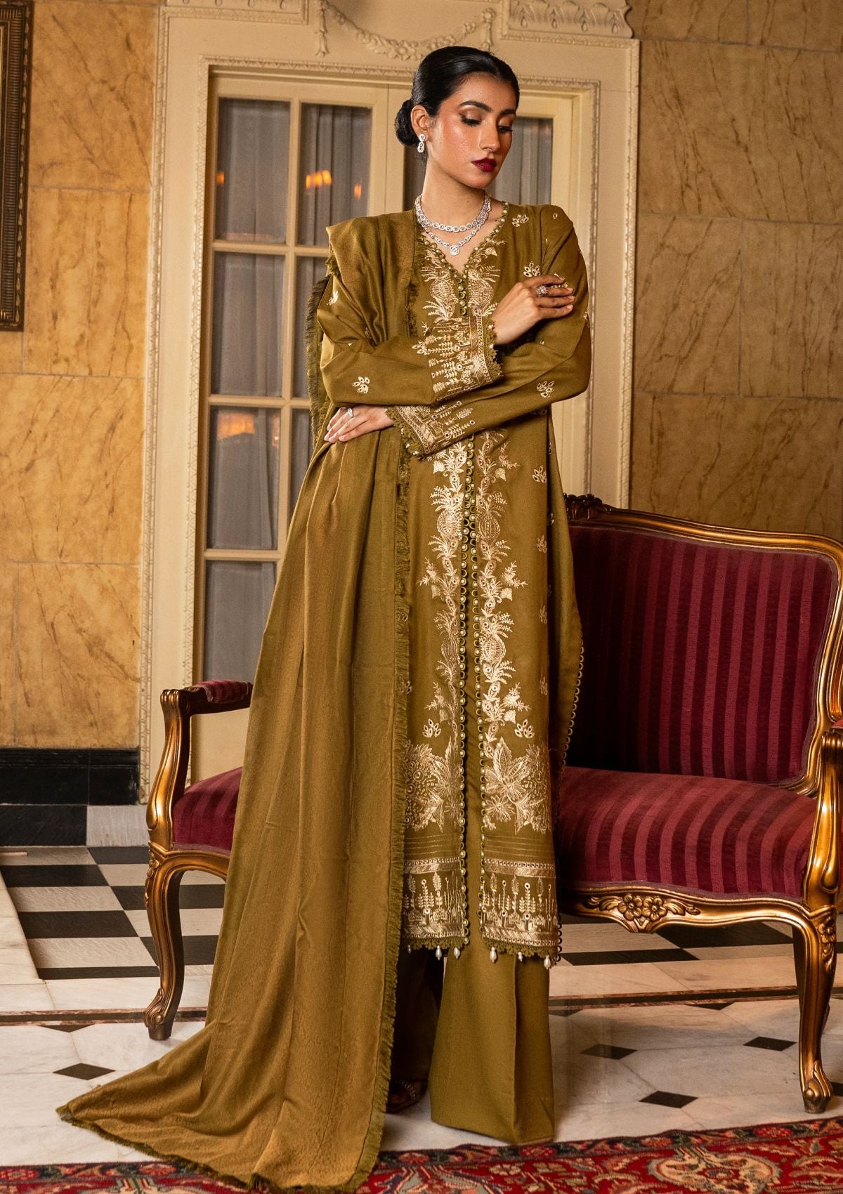 Winter Collection - Firdous - Embroidered Exclusive - FE24#03 - Zaitoon