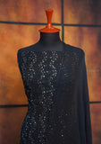 Winter Collection - Riwaj - Bamber Chikankari W/ Sequence Work - Black