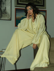 Pret - Moven - Bellflower and Palazzo Co-Ord Set - Butter Yellow