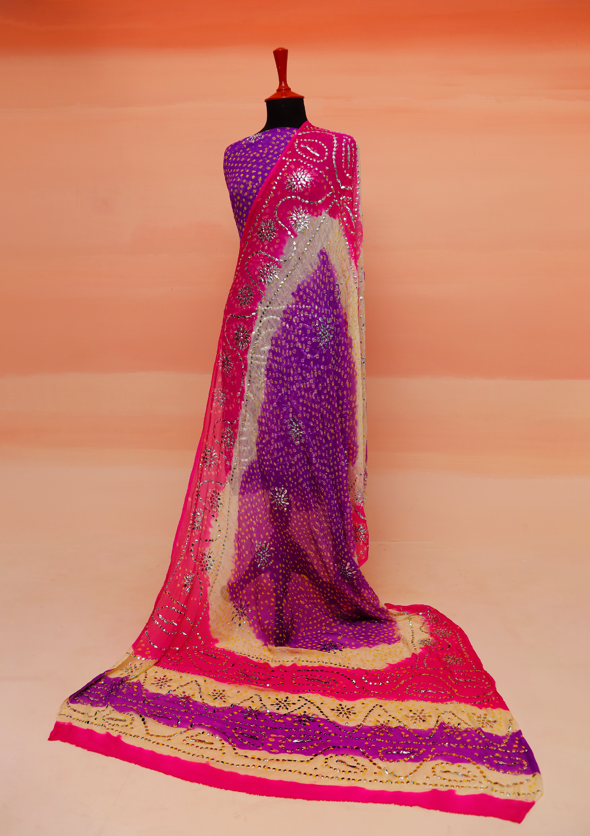 Formal Dress - Bahawalpuri Pehnawa - Crinckle - Mukesh Work - MW#02