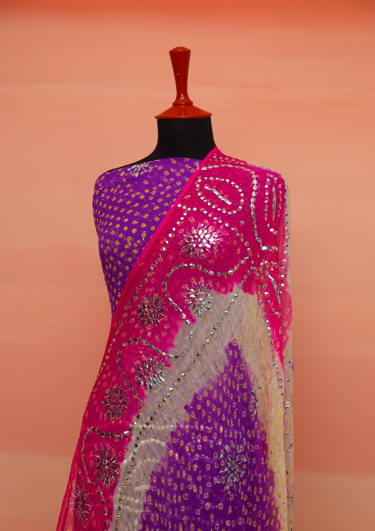 Formal Dress - Bahawalpuri Pehnawa - Crinckle - Mukesh Work - MW#02