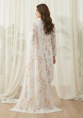 Lawn - Rubaaiyat - Digital Printed 26 - 2 By 2 - D#34 - White