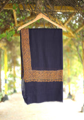 Pashmina Kashmiri Work Shawl D - 83 - Blue