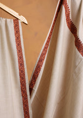Pashmina Embroidered Border Shawl D#02 - Fawn